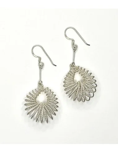 🌟Pendientes Largos de Plata Feder 26 € | Elegancia Radial